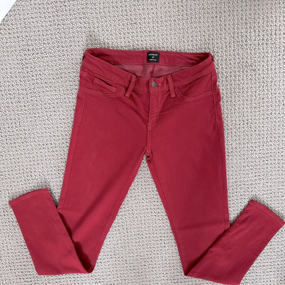 Just Black Dark Red Skinny Jean Stitch Fix